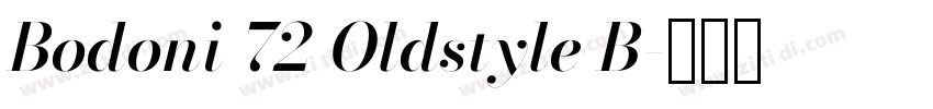Bodoni 72 Oldstyle B字体转换